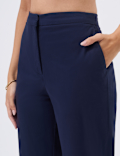 Cotton Rich Slim Fit Ankle Grazer Trousers