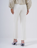 Cotton Rich Slim Fit Ankle Grazer Trousers