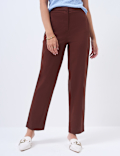 Cotton Rich Slim Fit Ankle Grazer Trousers
