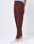 Cotton Rich Slim Fit Ankle Grazer Trousers