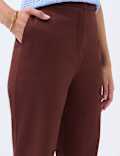 Cotton Rich Slim Fit Ankle Grazer Trousers