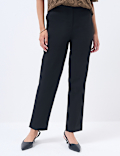 Cotton Rich Slim Fit Ankle Grazer Trousers