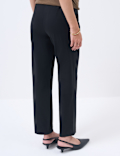 Cotton Rich Slim Fit Ankle Grazer Trousers