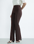Viscose Rich Plain Slim Fit Trousers