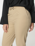 Viscose Mix Tapered Fit Trousers