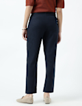 Linen Rich Pleat Front Cropped Trousers