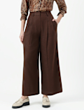 Linen Rich Textured Regular Fit Trousers