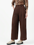 Linen Rich Textured Regular Fit Trousers