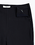 High Waist Side Zip Flared Trousers