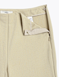 High Waist Side Zip Flared Trousers