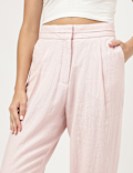 Linen Rich Straight Leg Trousers