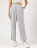 Linen Rich Straight Leg Trousers