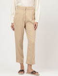 Linen Rich Straight Leg Trousers