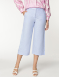 Linen Rich Wide Leg Trousers