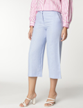 Linen Rich Wide Leg Trousers