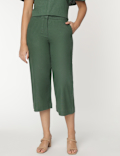 Linen Rich Wide Leg Trousers