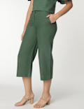 Linen Rich Wide Leg Trousers