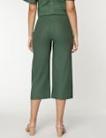 Linen Rich Wide Leg Trousers