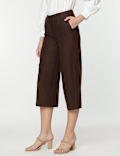 Linen Rich Wide Leg Trousers