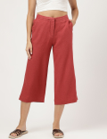 Linen Rich Wide Leg Trousers