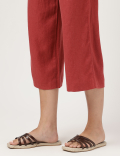 Linen Rich Wide Leg Trousers