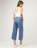 Linen Rich Wide Leg Trousers