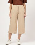 Linen Rich Wide Leg Trousers