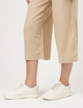Linen Rich Wide Leg Trousers