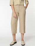 Linen Rich Wide Leg Trousers
