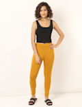 Viscose Mix Plain Regular Fit Treggings