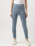 Viscose Blend Solid Ankle Treggings