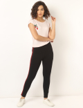 Viscose Mix Plain Skinny Fit Treggings