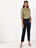 Cotton Mix Plain Regular Fit Trouser