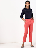 Cotton Mix Plain Regular Fit Trouser