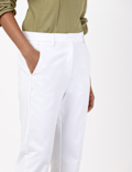 Cotton Mix Plain Regular Fit Trouser