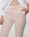 Cotton Rich Straight Leg Trousers