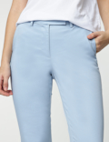 Cotton Rich Straight Leg Trousers