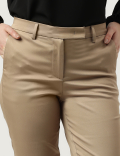 Cotton Rich Straight Leg Trousers