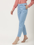 Cotton Rich Straight Leg Trousers