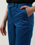 Cotton Rich Straight Leg Trousers