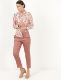 Cotton Mix Plain Slim Fit Trouser