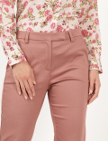 Cotton Mix Plain Slim Fit Trouser