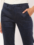 Cotton Mix Polka Dot Slim Fit Trouser