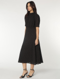 Mandarin Neck Maxi Dress