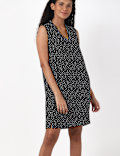 Printed Sleeveless Woven Shift Dress