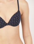 IBO Printed Cotton Padded Plunge Bra