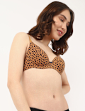 Printed Cotton Mix Padded Demi Cup Bra