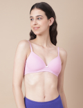 2 Pack Cotton Mix Printed Non Wired Bra