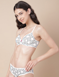 2 Pack Cotton Mix Printed Non Wired Bra
