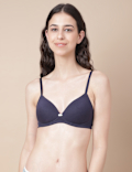 2 Pack Cotton Mix Printed Non Wired Bra